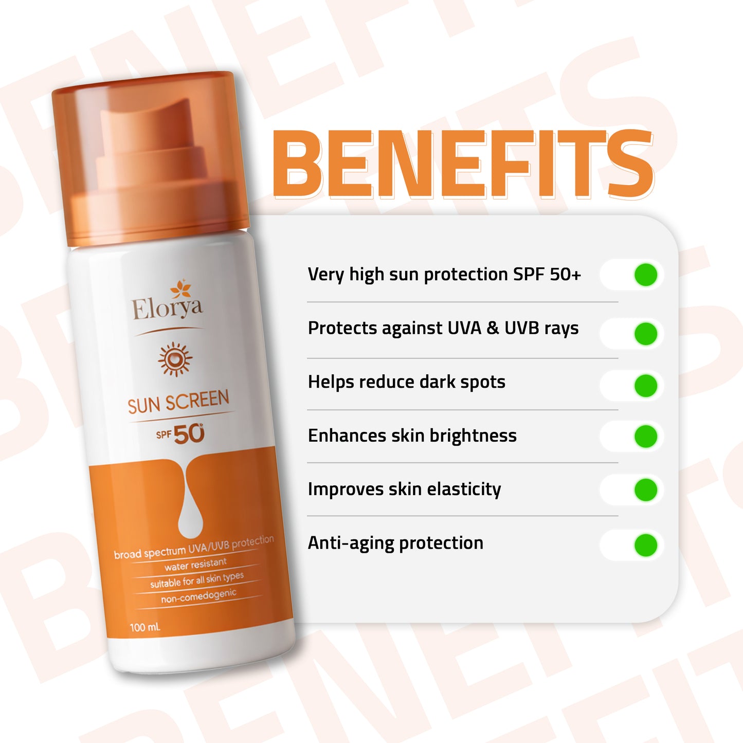 Sun protection spf50+